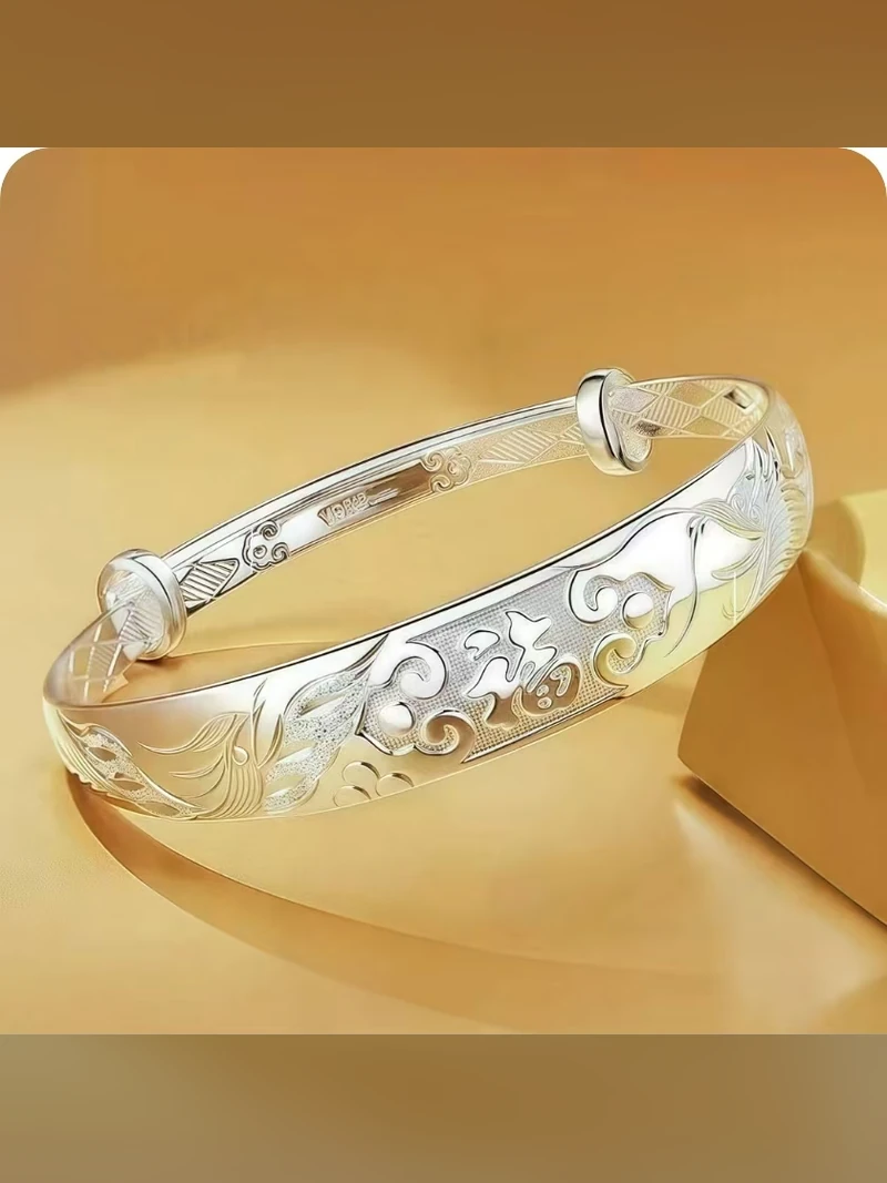 Silver Dragon Cuff Bracelet