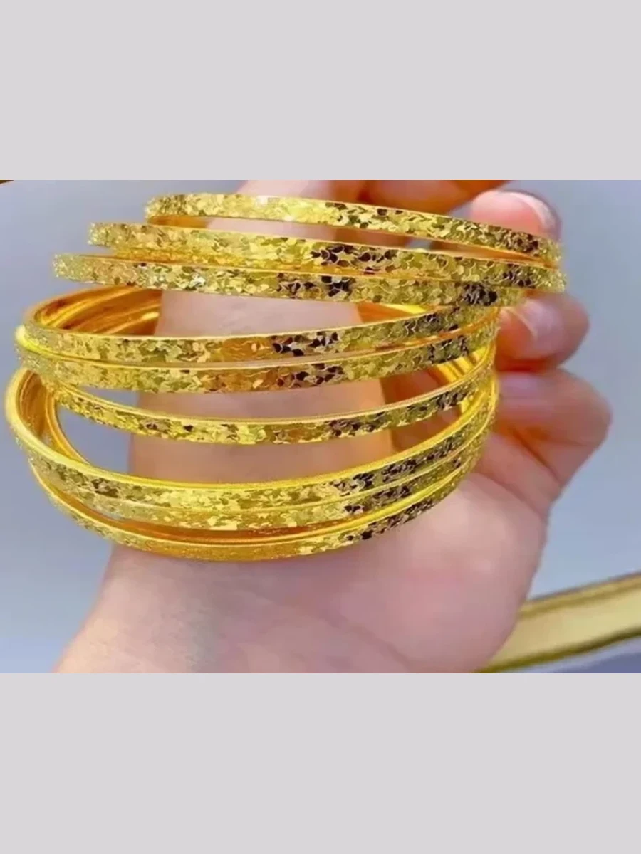Multi-Bangle Gold Stack