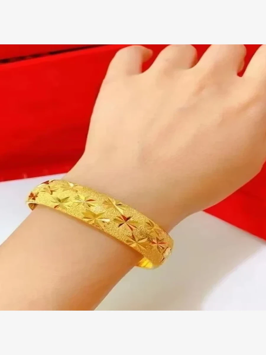 Star Pattern Gold Cuff