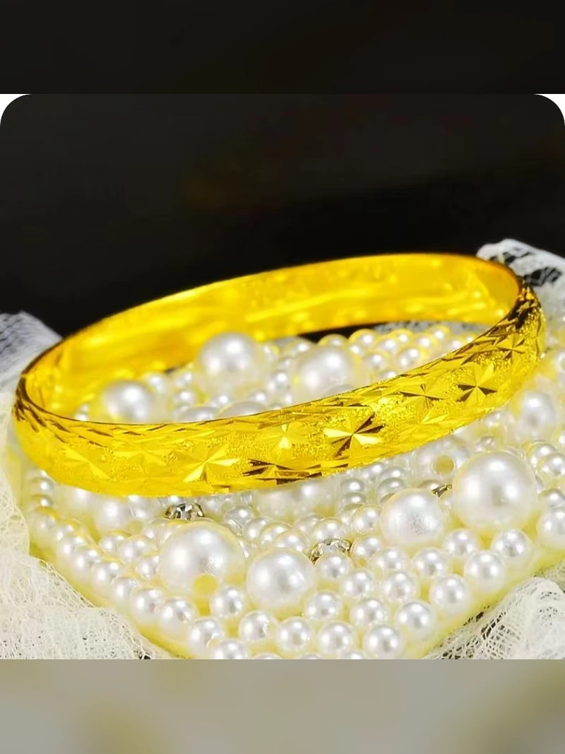Crystal Star Gold Bangle