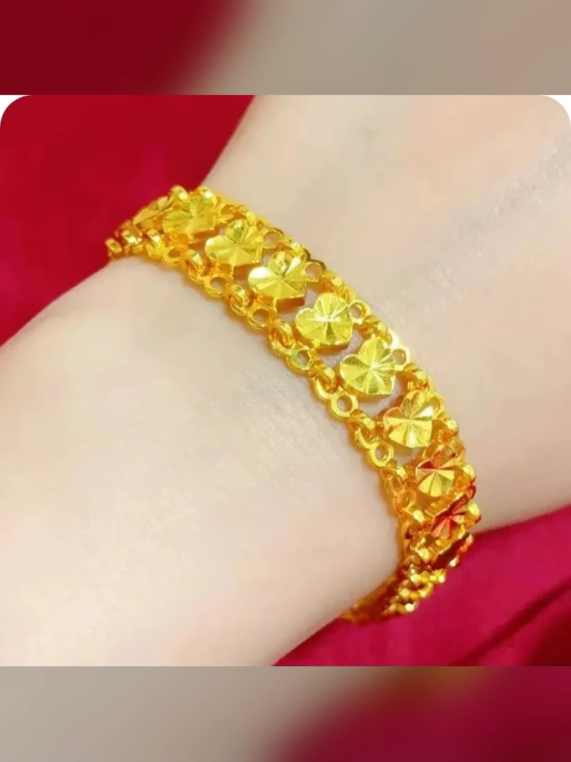 Gold Crystal Link Bracelet