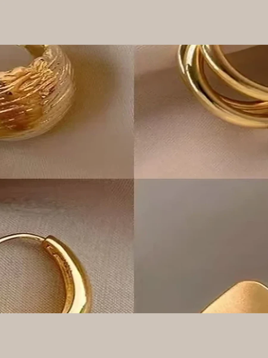 Gold Hoop Earring Set