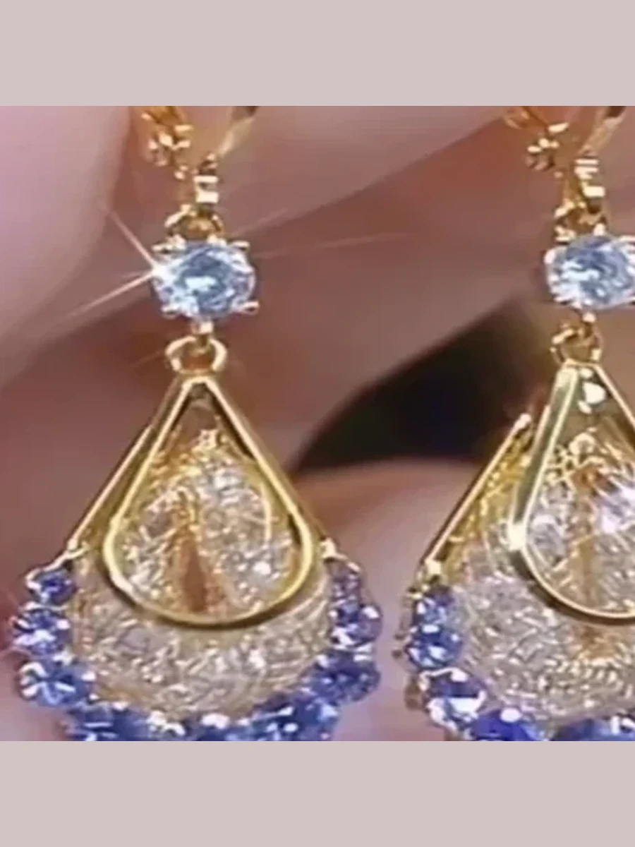 Lavender Teardrop Crystal Earrings