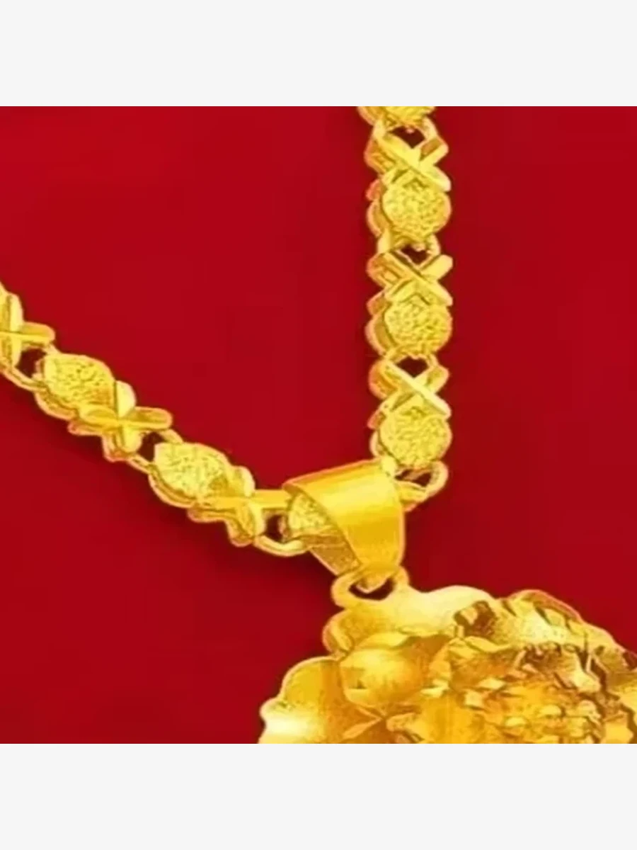 Gold Blossom Pendant Necklace