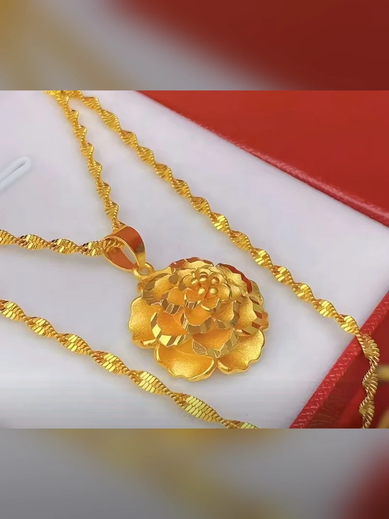 Lotus Bloom Gold Necklace