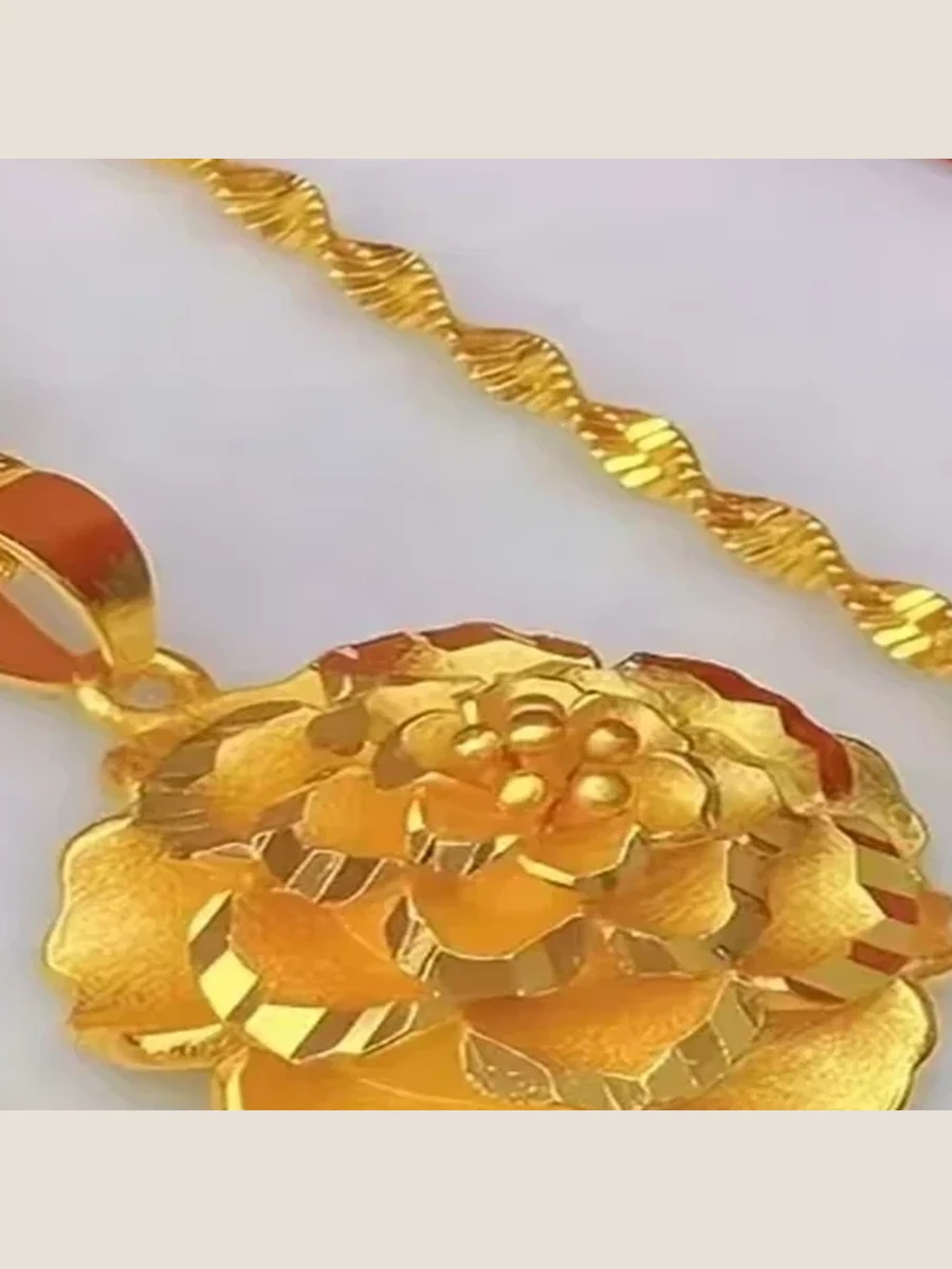 Lotus Bloom Gold Necklace