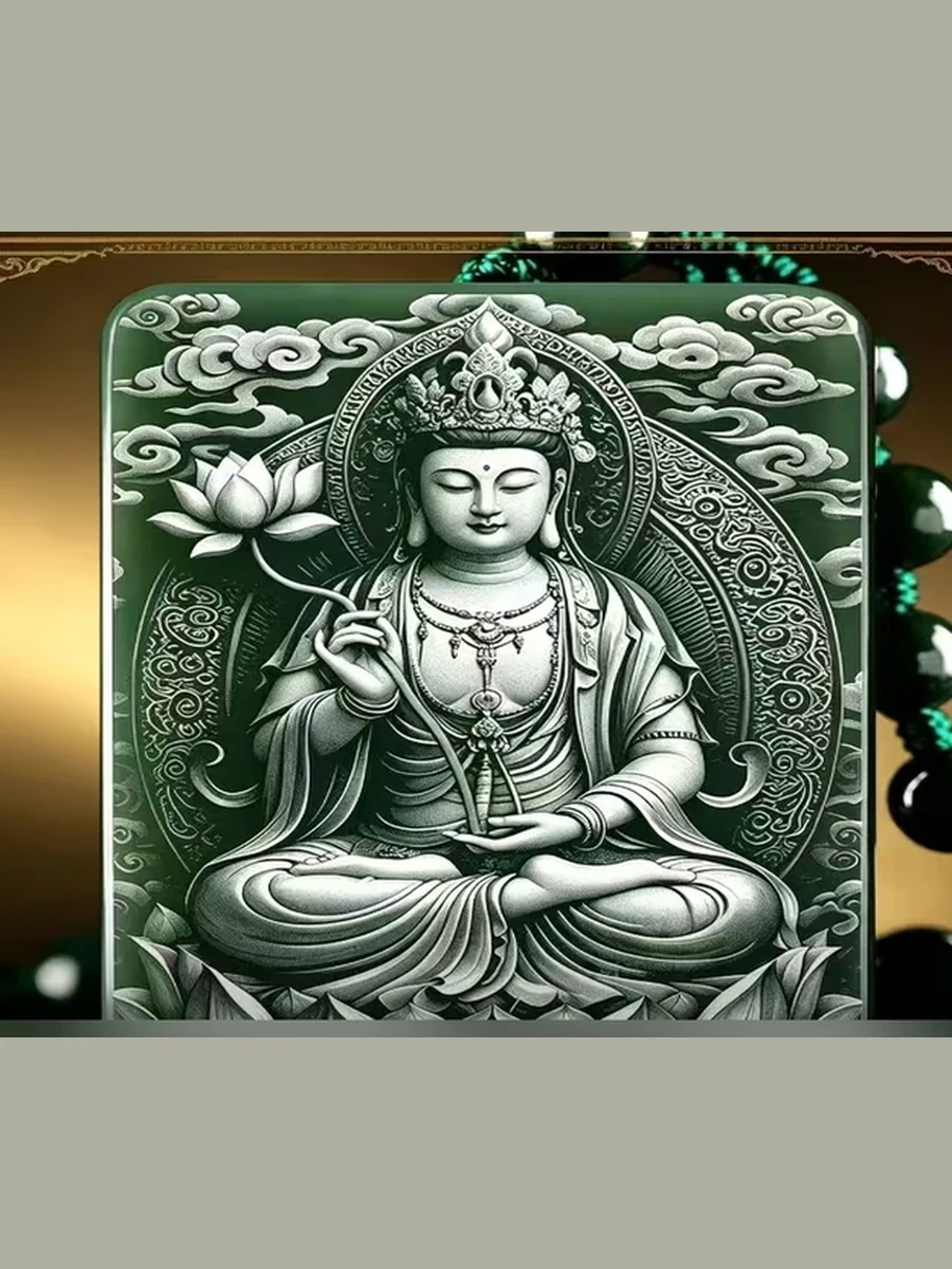 Jade Guanyin Pendant Necklace