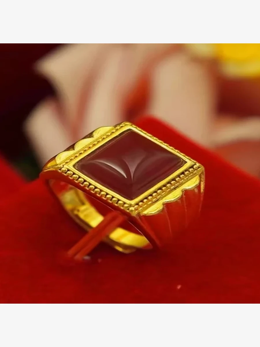 Ruby Square Signet Ring