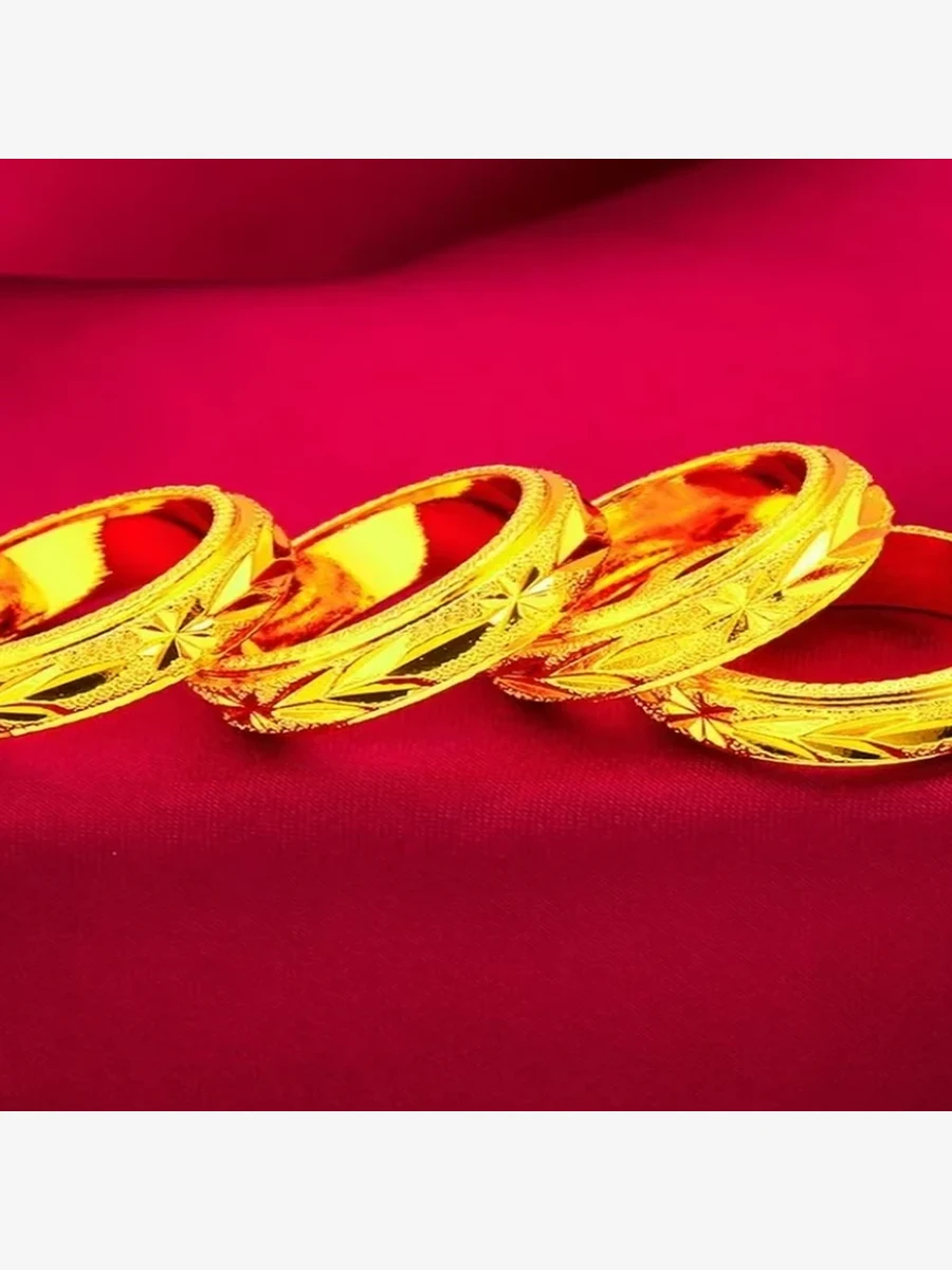 Gold Band Ring Trio