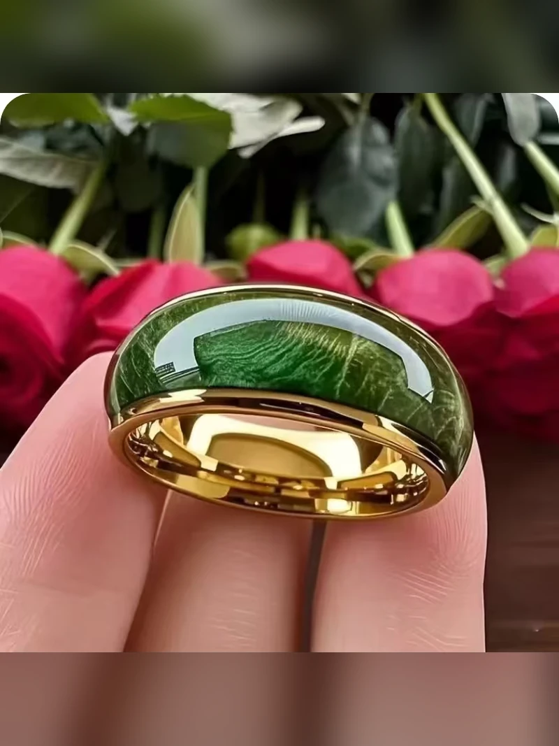 Green Jade Signet Ring