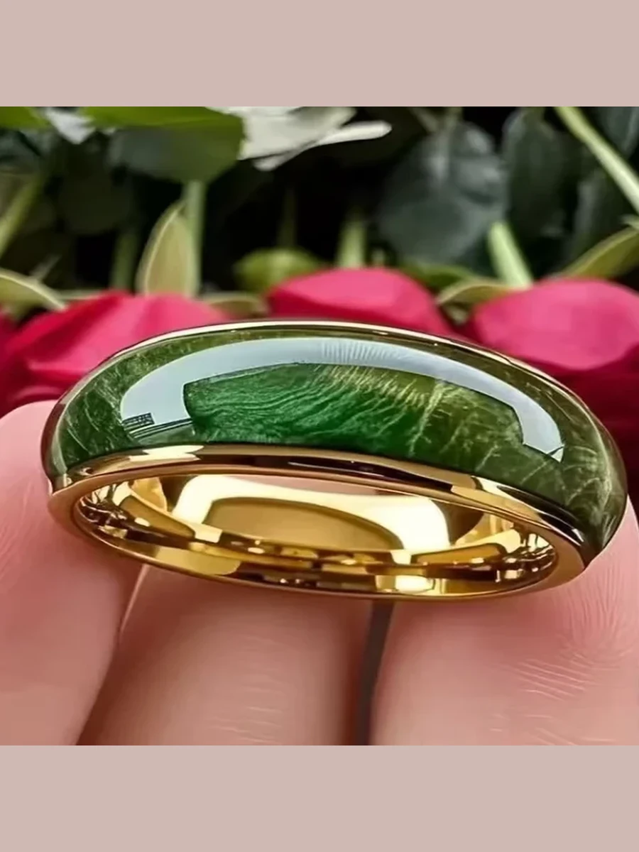 Green Jade Signet Ring
