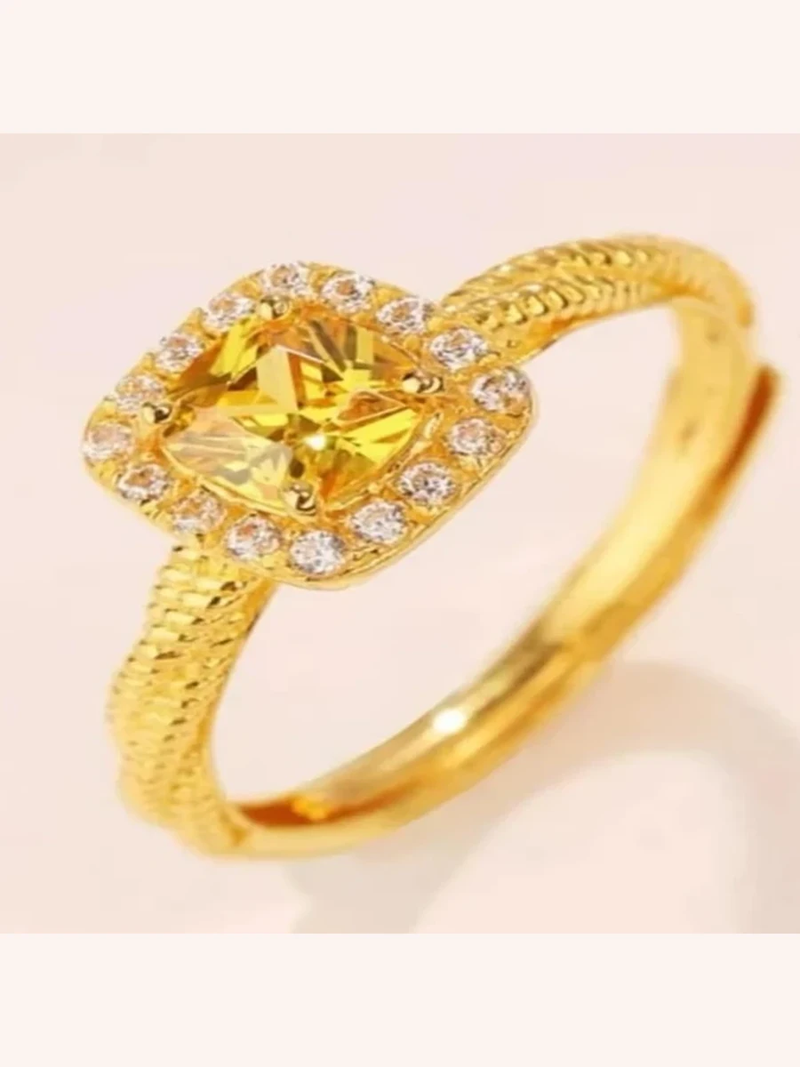 Yellow Crystal Ring
