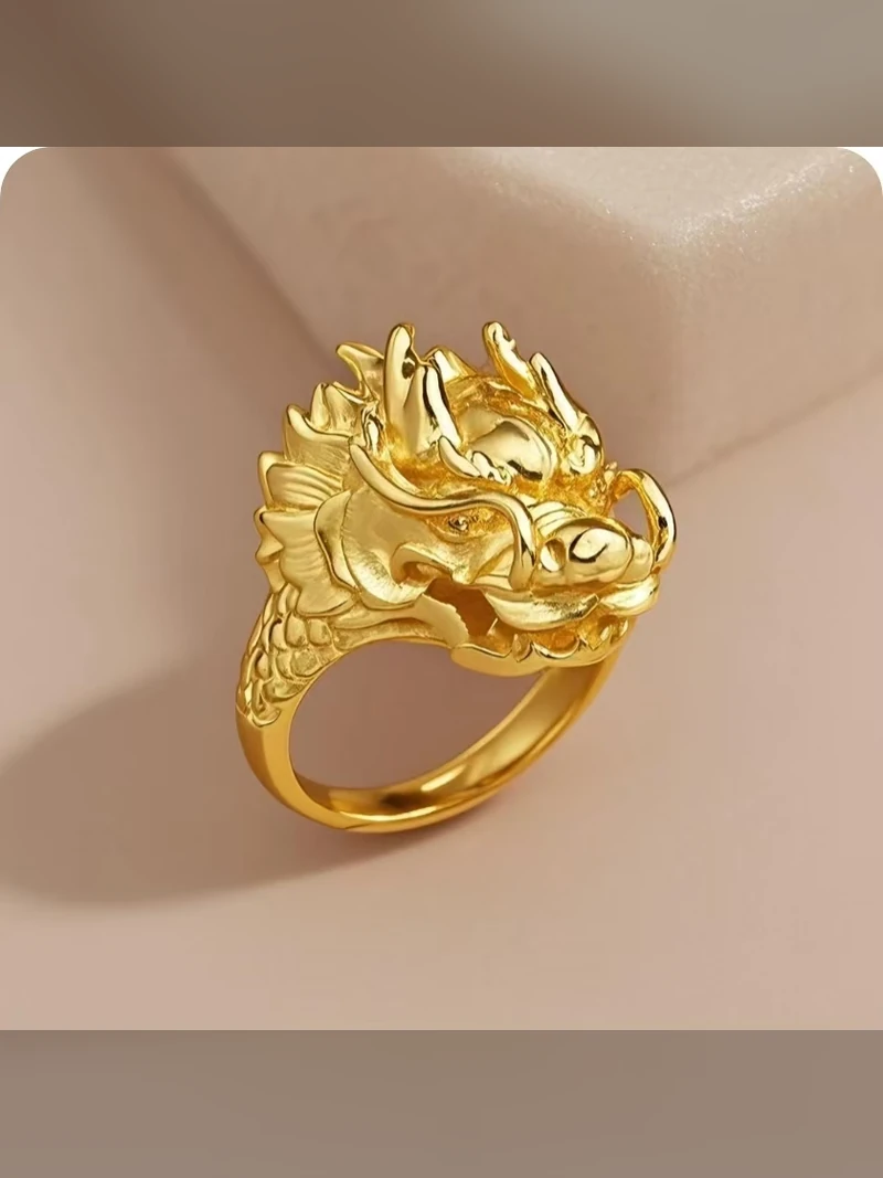 Dragon Head Gold Ring