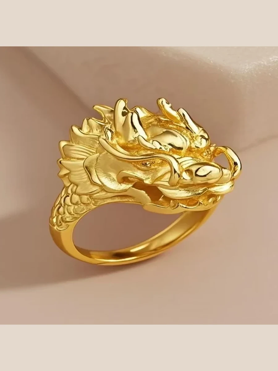 Dragon Head Gold Ring