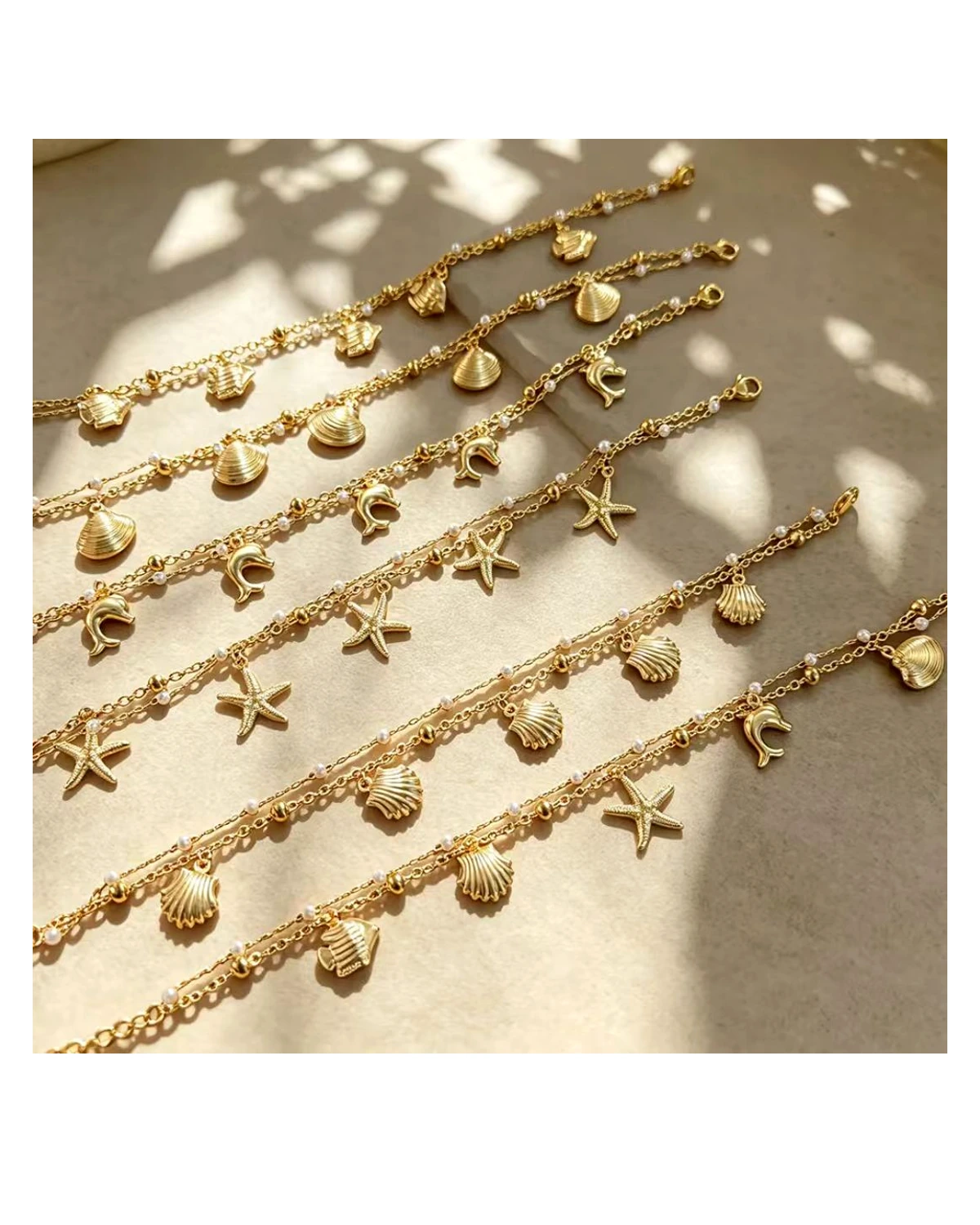 Gold Charm Bracelet Sample Line