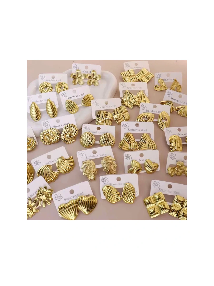 Gold Earring Card Wholesale Lot